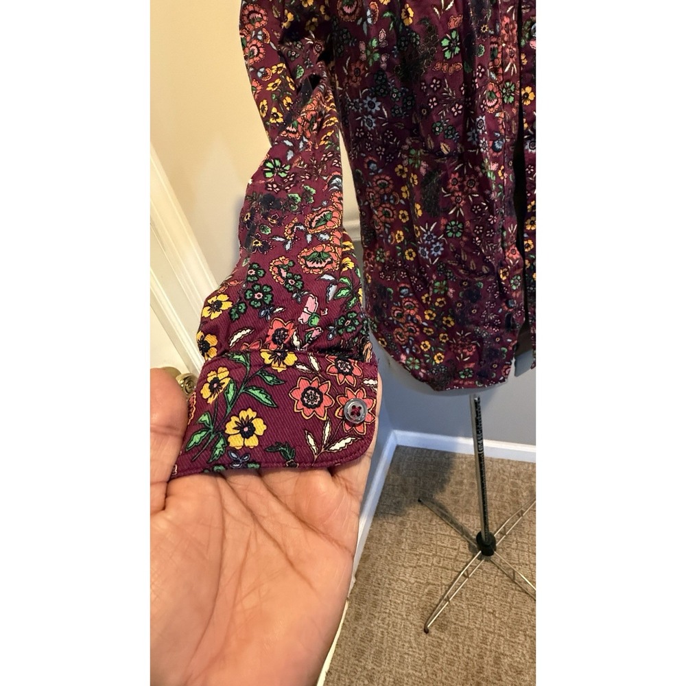 TALBOTS Shirred Neck Floral Top Women's Size S Blossom Party‎ - Picture 4 of 6